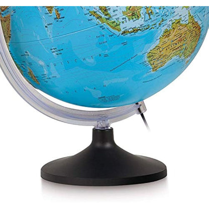 Nova Rico - Relief Globe 30 cm Illuminated with Magnifier