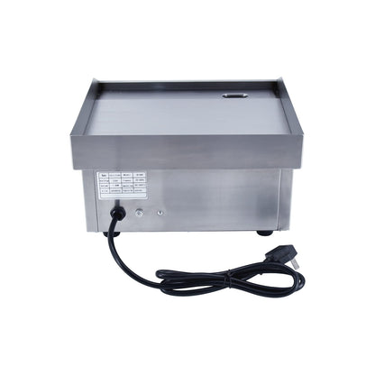 Commercial Electric Griddle,Countertop Flat Top Griddle Stainless Steel Grill with Thermostatic Control, 8mm Cooking surface thick,36x38cm,1500W