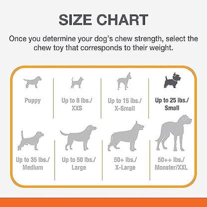 Nylabone Dura Chew Extreme Tough Dog Chew Toy Bone, Chicken Flavour Wishbone, S, for Dogs Up to 11 kg