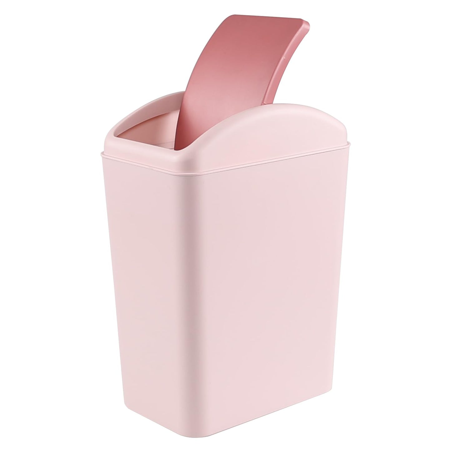 Afromy 15L Kitchen Swing Top Bin, Swing Lid Trash Can, Pink