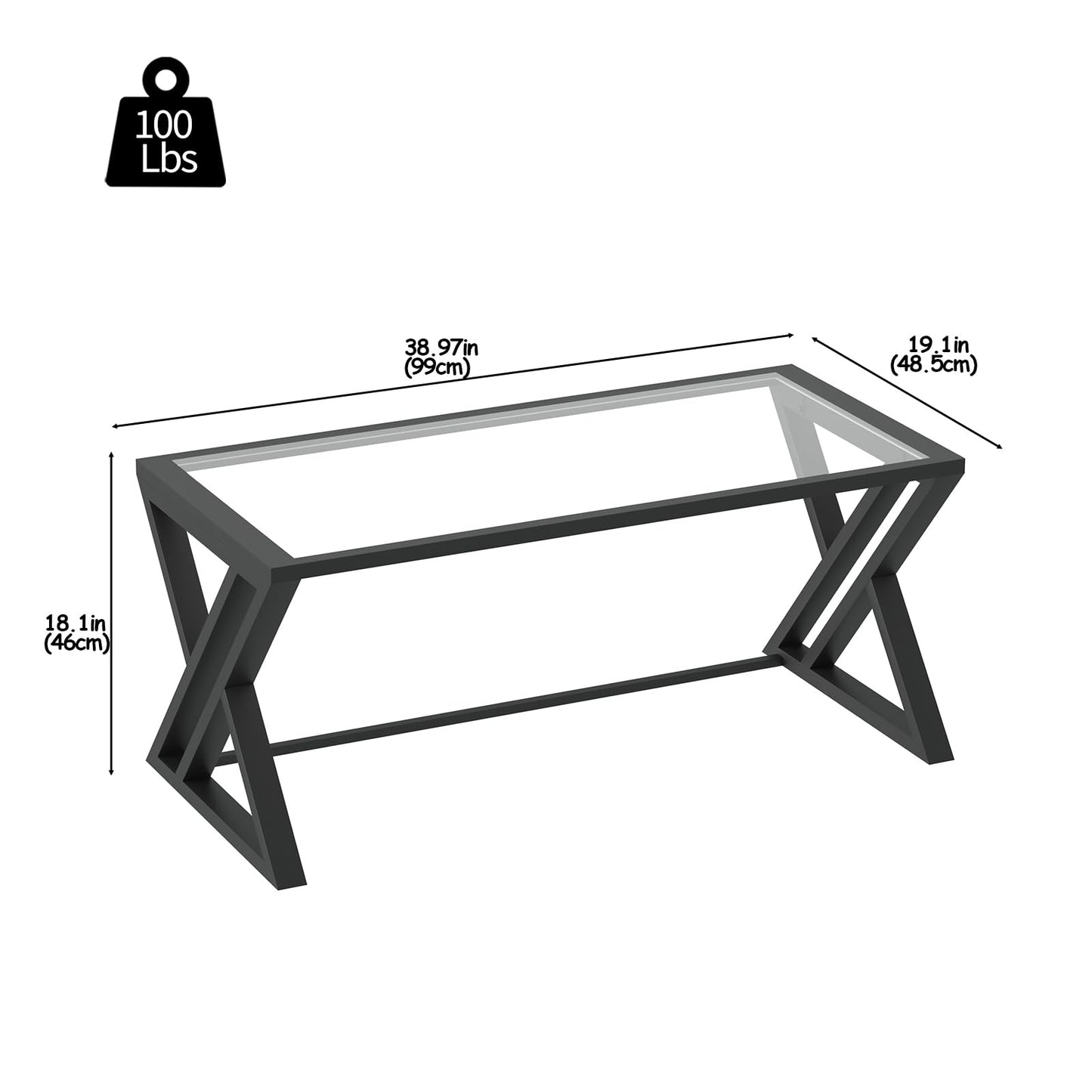 Coffee Table, Living Room Table, Center Tea Table, Glass Coffee Table