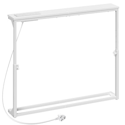 HOOBRO Slim Console Table with Adjustable Height 63.5-83.5 cm, Behind Sofe Table with Charging Station, 100 cm Narrow Console Table for Hallway