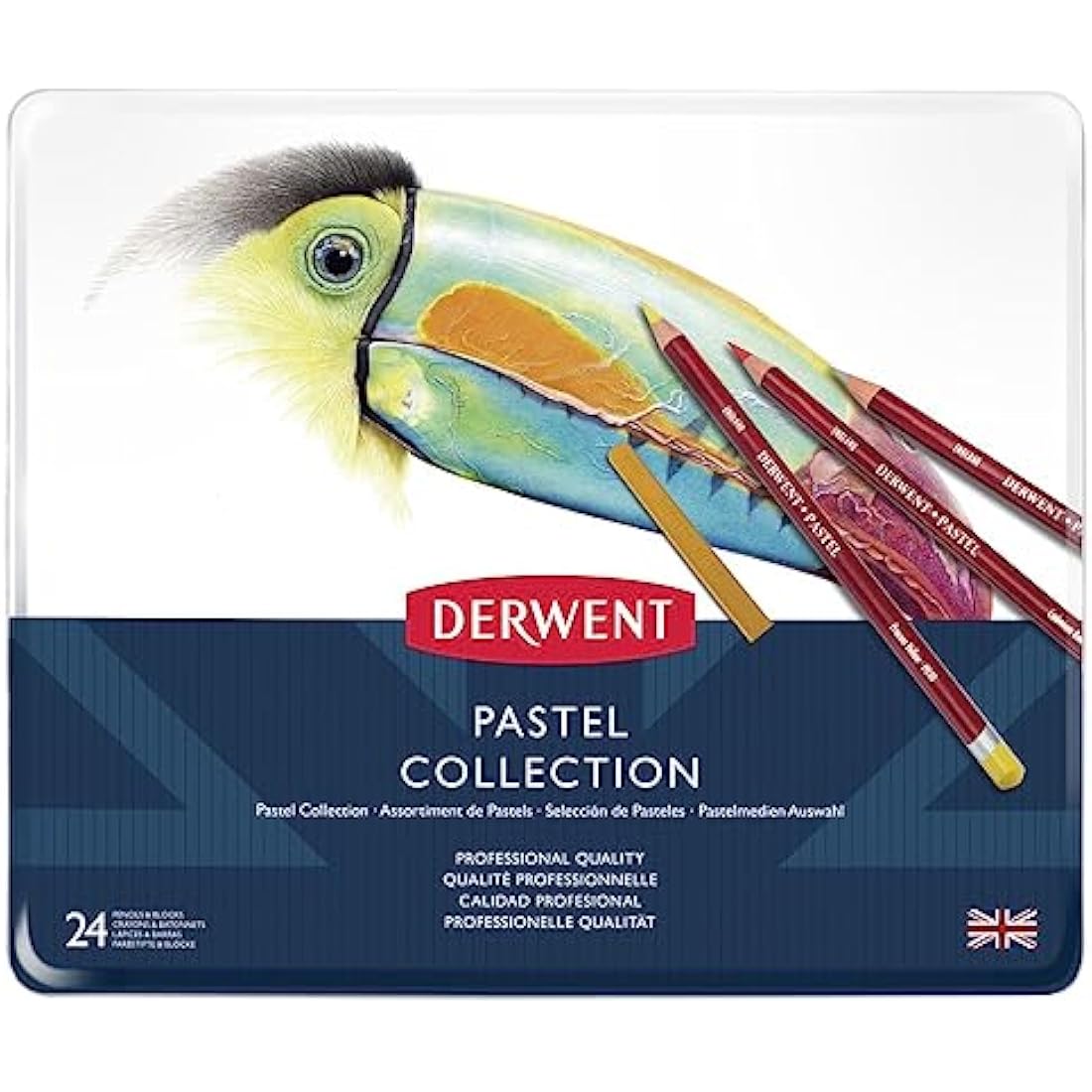 Derwent Pastel Collection Sampler Kit, Drawing & Writing, Set Of 24 Pencils, Blocks & Accessories For Pastel Drawing & Colouring, Professional Quality, 0700301