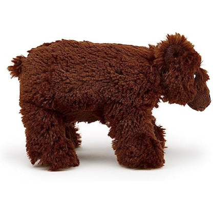 Zappi Co Ultra Soft Grizzly Bear Plush Toy (21cm Length) - 100% Recycled, Eco-Friendly, Newborn Gift, Realistic Lifelike