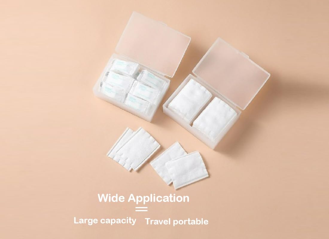 Sprigold home/travel transparent cotton pads/swabs large capacity storage box with PPmaterial, beautiful design, muti-purpose