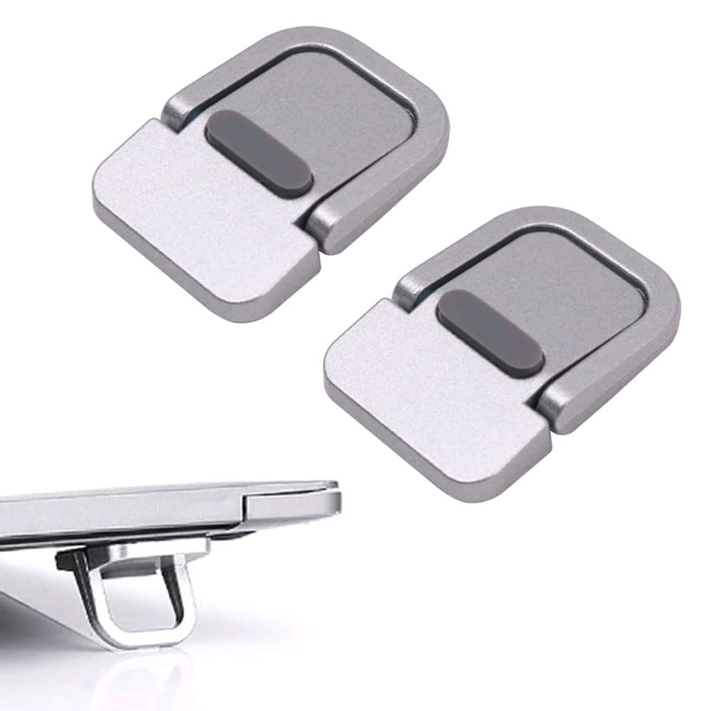 Tiardey 2PCS Silver Portable Keyboard Riser Self-Adhesive Mini Laptop Stand Invisible Computer Keyboard Stand