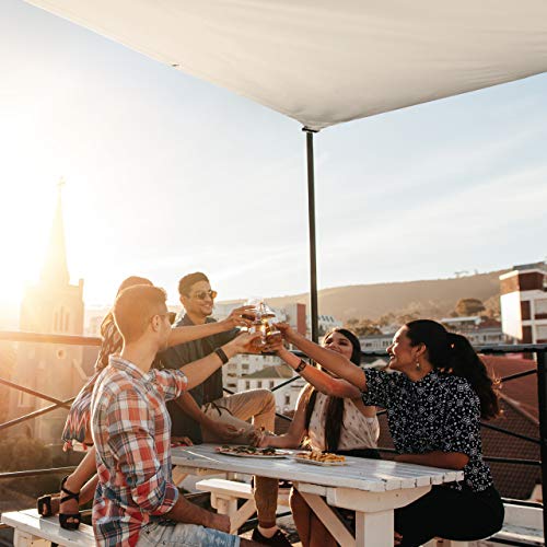 Relaxdays Shade Sail, Rectangular, Water-Repellent, UV-Protection with Tethers, Balcony Canopy, WxD: 3 x 4m, Beige