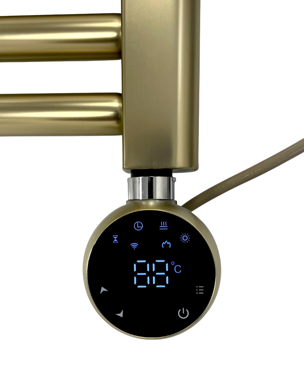 Greened House WiFi Electric Smart Heating Element for Towel Rails and Radiators with LED touchscreen Thermostat/Timer Energy Efficient