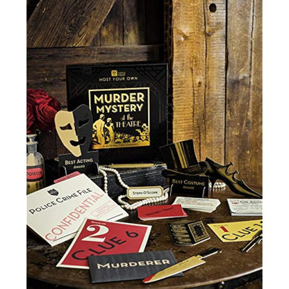 Talking Tables | Reusable Murder Mystery Game for Adults | Ages 15+ | 5-13 Players | 3 Alternative Endings, English Language Game, Fun After Dinner Party, Christmas, Gift