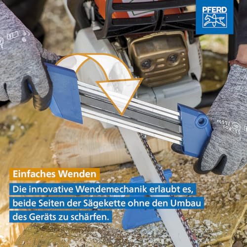 PFERD Chain Saw Sharpener Chain Sharp CS-X, File Diameter 3.2 mm, 18600742 ? Cutting Saw Tooth and Depth Limiter in One Operation