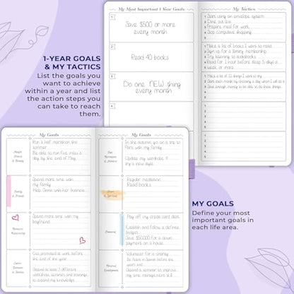 GoGirl Planner and Organizer for Women – Pocket Weekly Planner, Goals Journal & Agenda for Time Management & Productivity. Undated (Lavender)