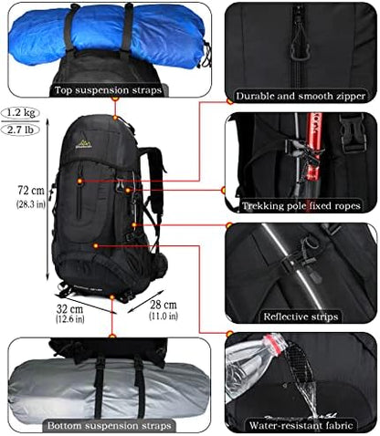 Doshwin 70L Backpack Trekking Camping Travel Hiking Large Rucksack for Men Women