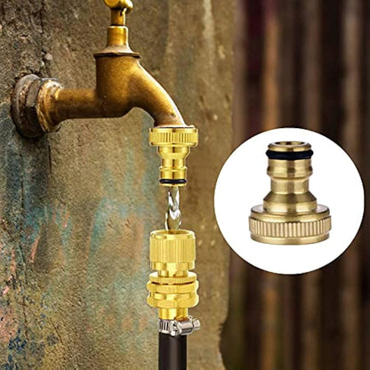 Brass 2-Way Tap Y Splitter - 3/4" Hose Connector with Individual On/Off Control