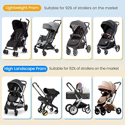 Orzbow Universal Baby Mosquito Net for Pushchair,Breathable Pram Fly Insect Bug Net with Two-way Zippers,Foldable & Stable Protection Cover for Car Seat,Buggy,Carrycot & Crib (Dark Grey)