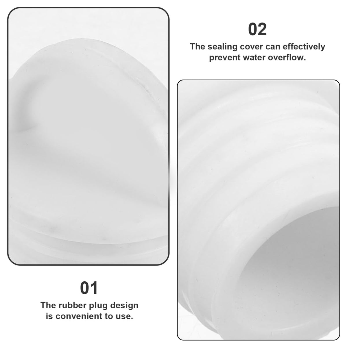 Amosfun 2Pcs Mop Bucket Stopper Plugs Rubber Drain Outlet Sealing Small Leakproof Replacement Accessories 0.98X0.79X0.79In for Cleaning Buckets