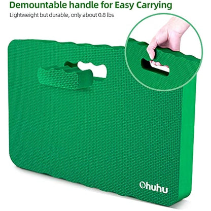 Ohuhu Premium Thick Kneeling Pad, Large Comfortable Gardening Knee Pad Kneeling Mat with 2 Different Surfaces, Extra Thick Knee Cushion for Gardening, Work, Baby Bath, Green