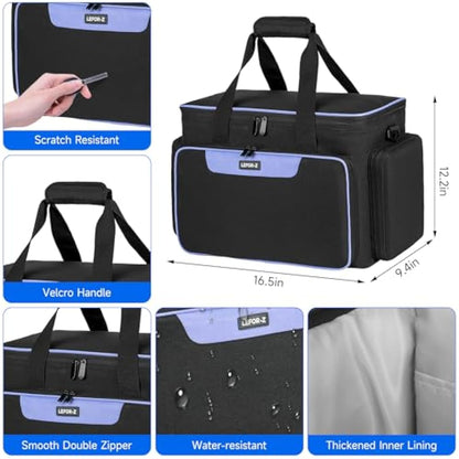 LEFOR·Z Sewing Machine Bag,Sewing Machine Carry Case with Pockets for Sewing Machines and Sewing Accessories,Sewing Bag Fit for Most Standard Size Singer,Brother,Janome,Sewing Box Large,Black