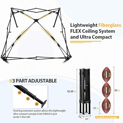 EAGLE PEAK Flex Ultra Compact 1.2m x 1.2m Pop-up Changing Room Canopy, Portable Privacy Cabana for Pool, Fashion Photoshoots, or Camping, White