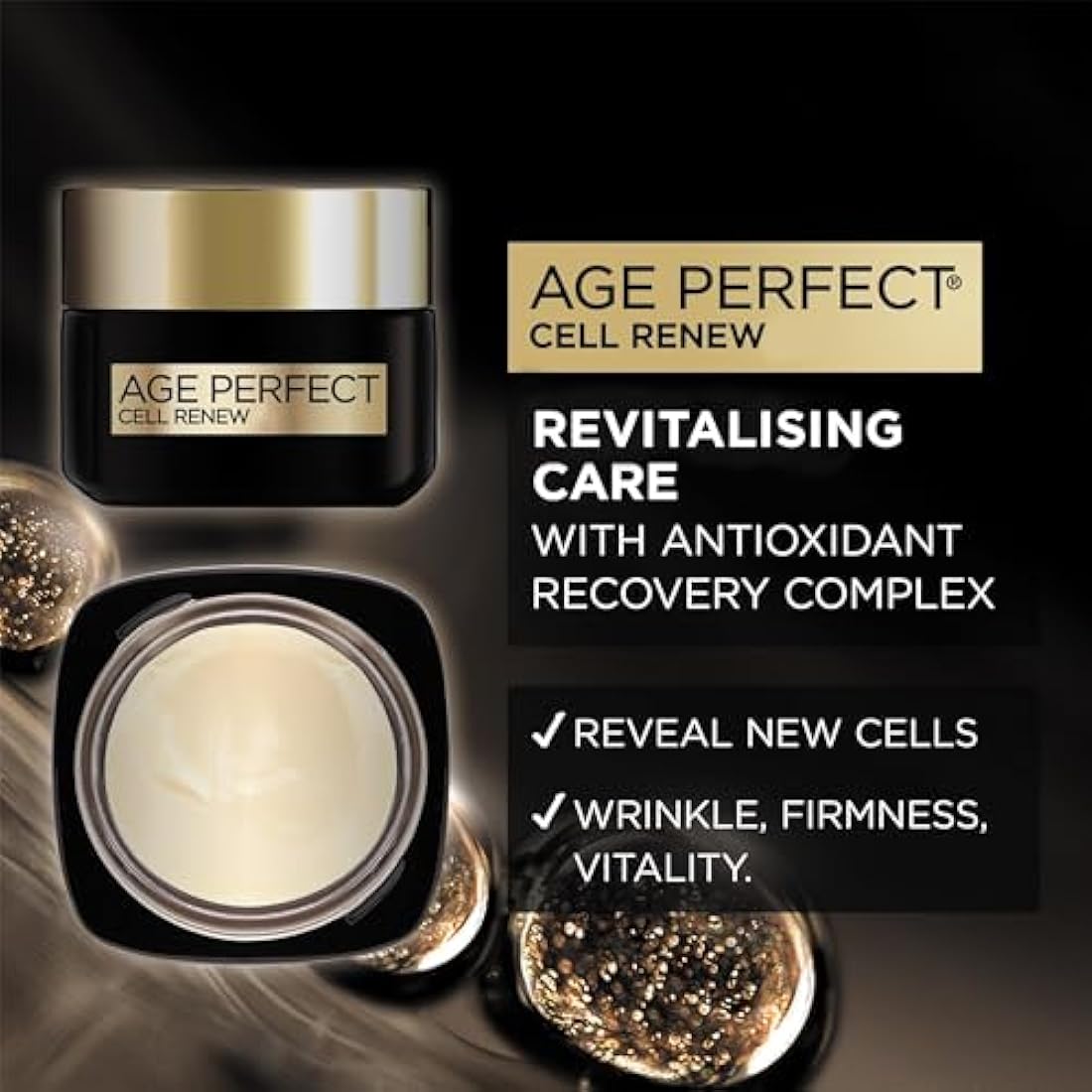 L’Oréal Paris Gift Set, Includes Night Serum and Cream, Cell Renew Overnight Radiance Routine Giftset For Radiance and Skin Cell Renewal, Midnight Beauty Sleep Collection