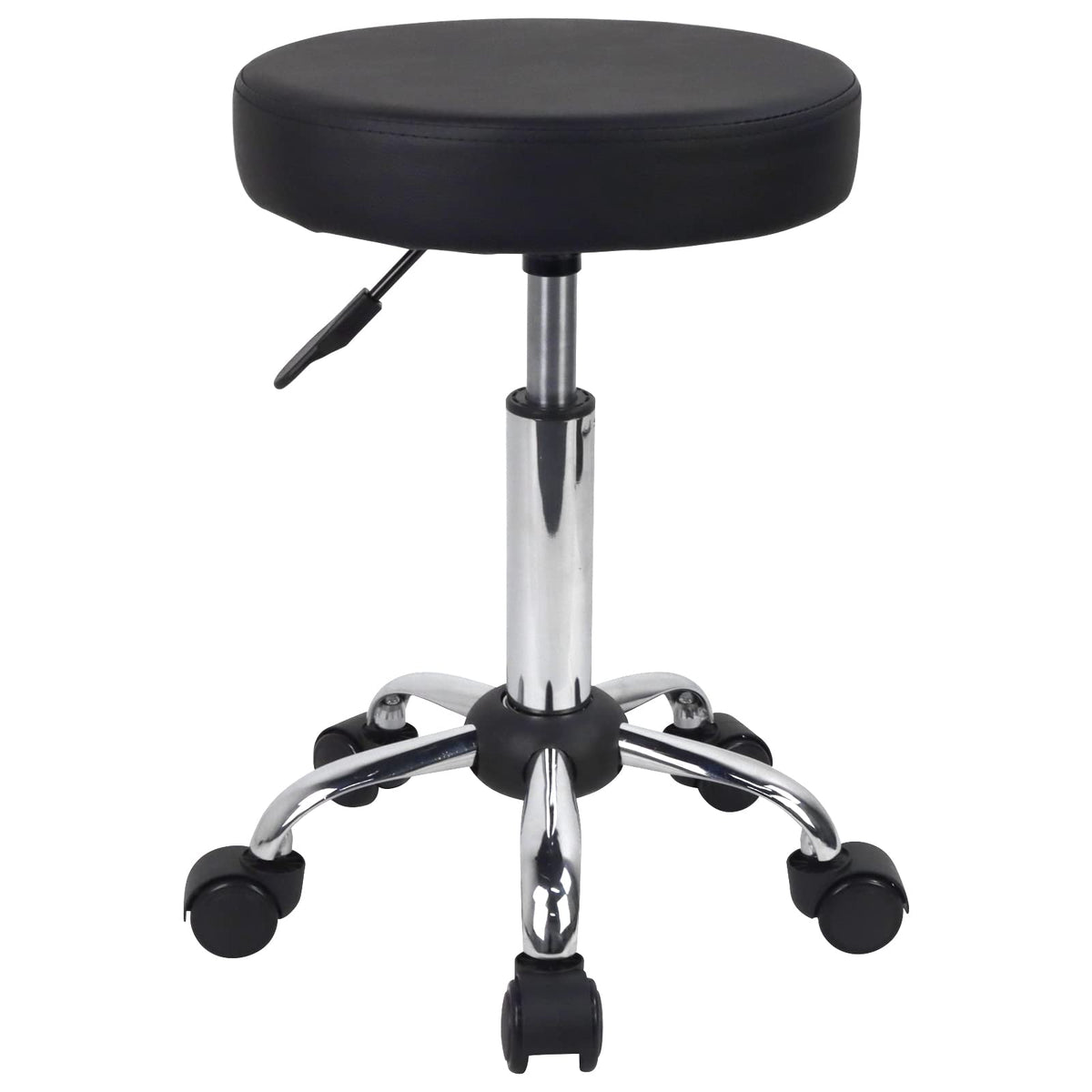 FURWOO Multi-Purpose Rolling Stool with Wheels for Spa - Adjustable Drafting Stool Black