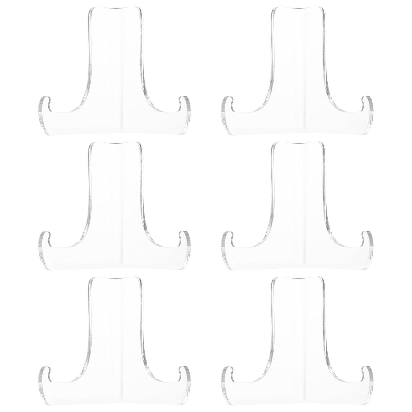 JJWUYUE Acrylic Plate Stand, Transparent, 8 x 7.5 x 6.5 cm, for Trading Cards, Coins, Business Cards, etc.