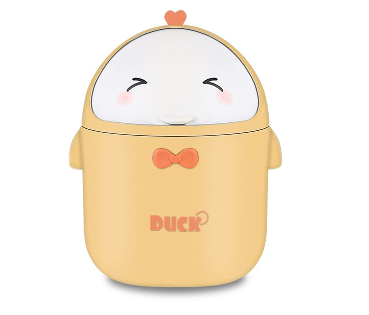 TOGHPUW Desk Bin, Mini Trash, Cute Small Waste Bin, Deskbin with Lid, Suitable For Office, Bedroom, Children'S Room (yellow)