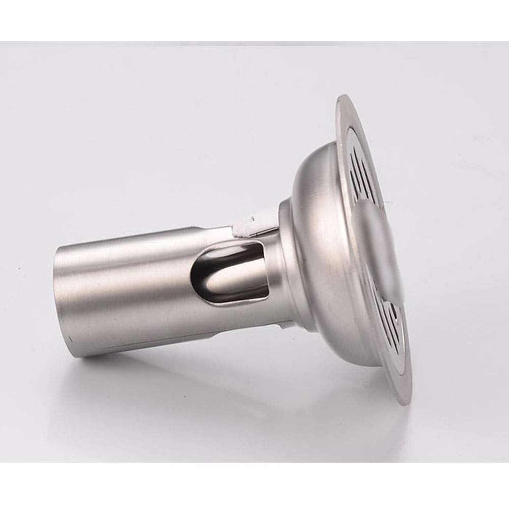 TopHomer Deep Water Floor Drain, 100 x 100mm Round Shower Strainer Stainless Steel Anti-odor Insert Floor Drain for Bathroom, Toilet and Kitchen