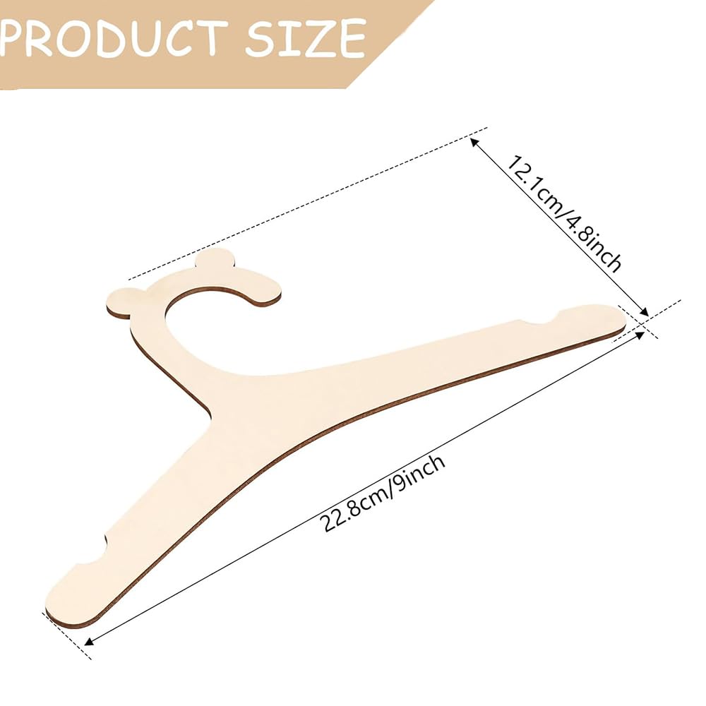Baby Hangers Wooden - 7pcs Baby Coat Hangers - Baby Clothes Hangers,Non-slip Hangers Newborn,Baby Hangers for Clothes,Space Saving Wooden