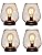TRIROCKS Set of 4 Outdoor Vintage Decorative Battery Operated Table Lamp, Metal Cage Cordless Lanterns with LED Bulb for Weddings, Parties, Patio, Events for Indoors Shelf Decor