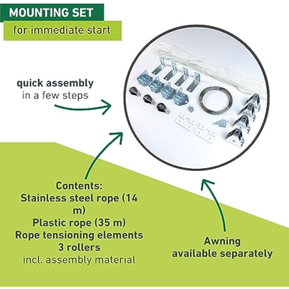 Windhager 10884 rope-pull assembly set