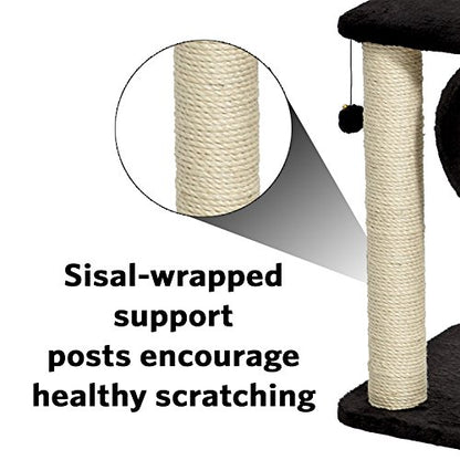 MidWest Homes for Pets Cat Tree, Escapade Cat Furniture, 4-Tier Cat Activity Tree w/Sisal Wrapped Support Scratching Posts and Lounging Cat Look-Out,