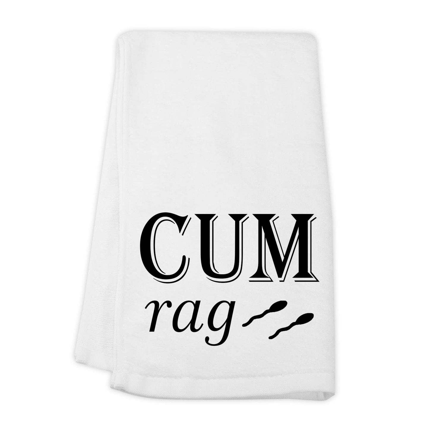 Funny Cum Rag Wash Towel Adult Humour Joke Gag Gift for Boyfriend Husband (Cum Rag EU)