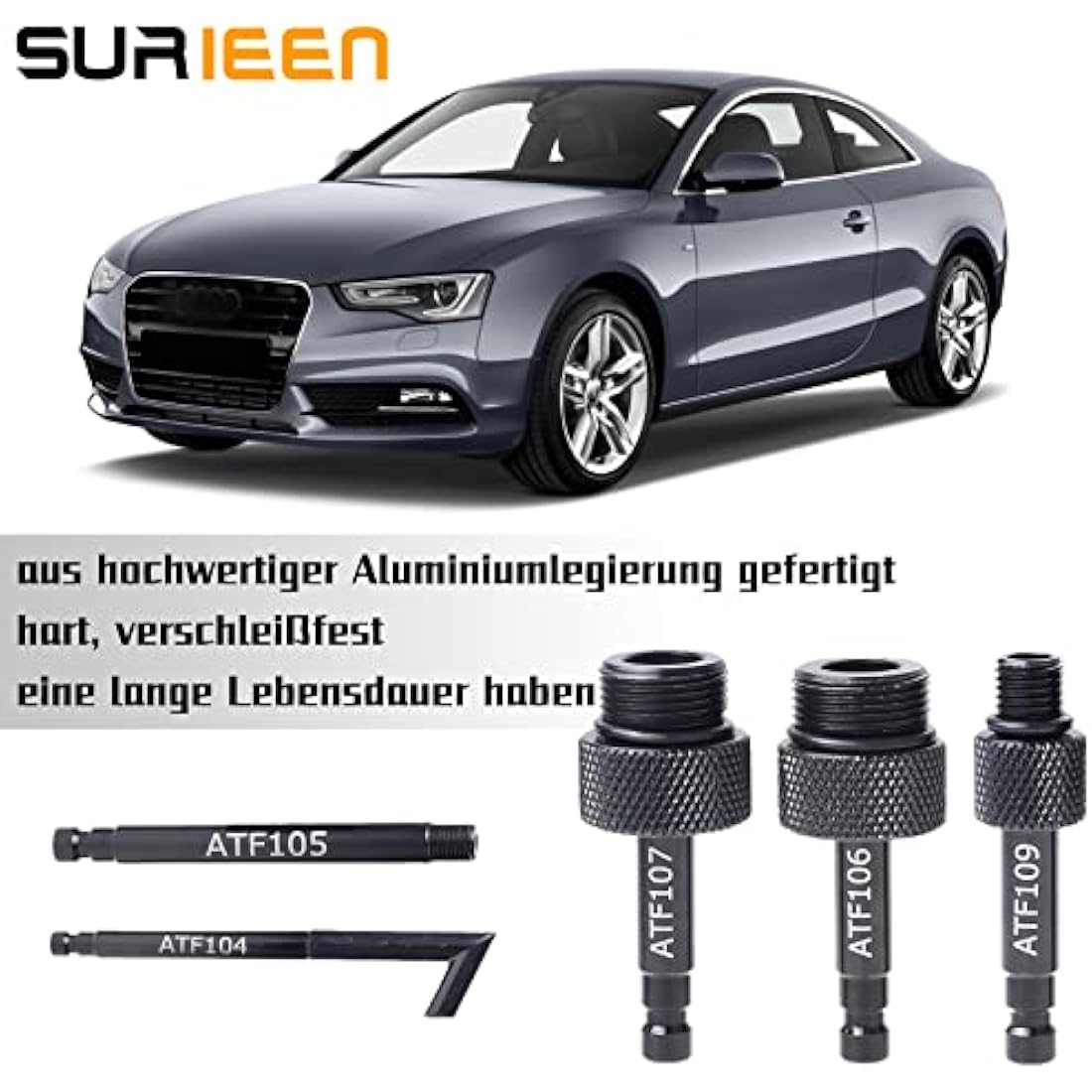 SURIEEN 5Pcs Transmission Service Fluid Oil Filling Filler Adapter ATF Compatible with DSG CVT 09G 01J 722.9 for Audi Benz