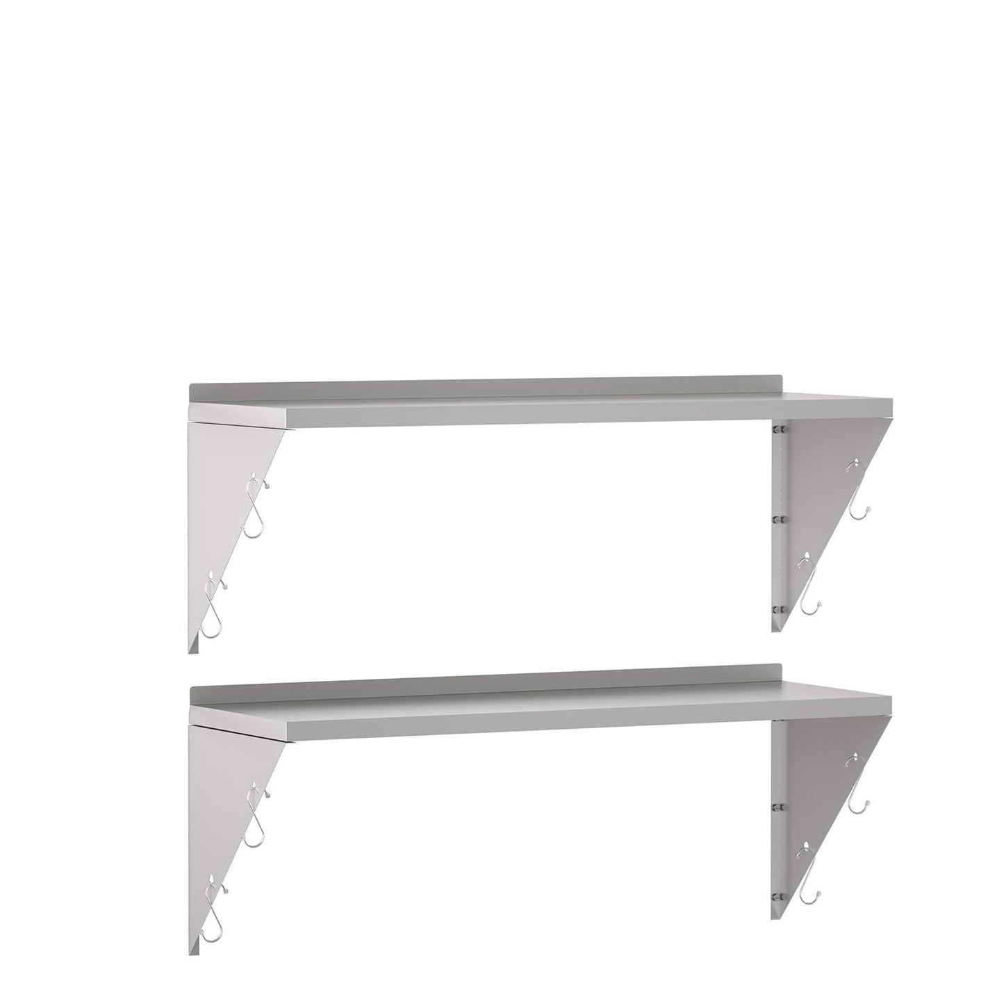 TAIMIKO Stainless Steel Wall Shelf Commercial Kitchen Shelves 100x30cm,2PCS