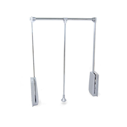 Emuca - Hang Pull Down Wardrobe Rail Lift, Adjustable Width 830-1150 mm 32,67-45,27 inch, Chromed