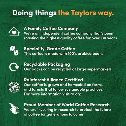 Taylors of Harrogate Flying Start Ground Coffee, 200 g (Pack of 6 - Total 1.2kg)