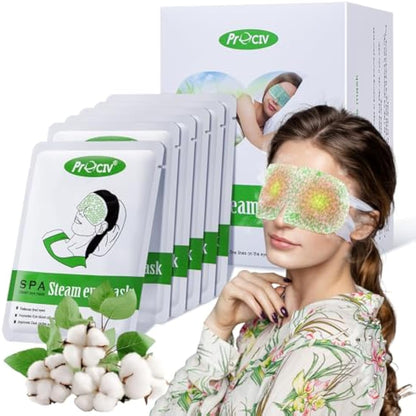 ProCIV 16 Packs Steam Eye Mask Warming Eye Mask Self Heating Eye Mask Sleep Mask for Dry Eyes Fatigue Disposable Moist Hot Compress Eye Patch Great Gifts for Women and Men (Unscented)