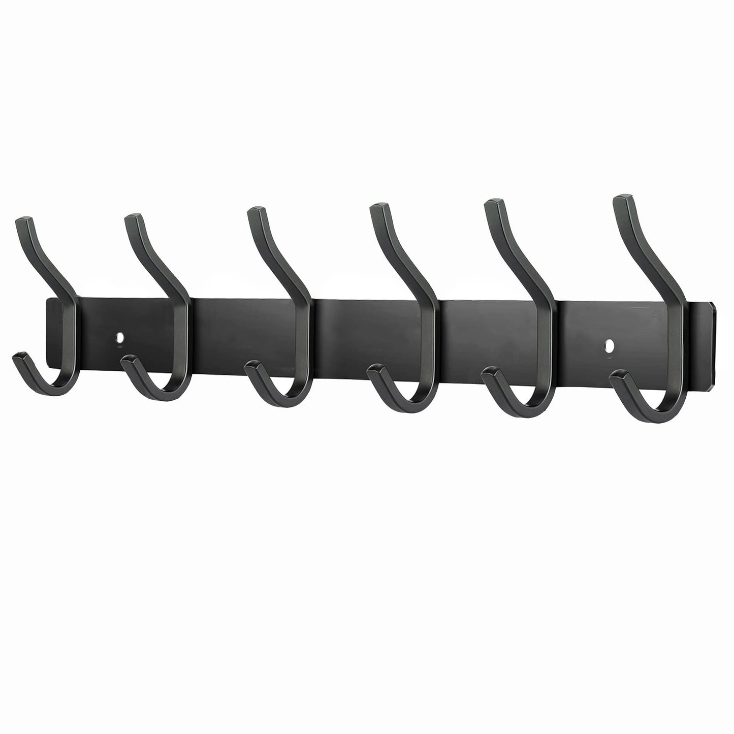 MEIJO Coat Hooks Wall Mounted, Coat Rack Wall Mounted Stainless Steel with 6 Hooks Heavy Duty Coat Hooks for Door, Bedroom, Bathroom, Kitchen