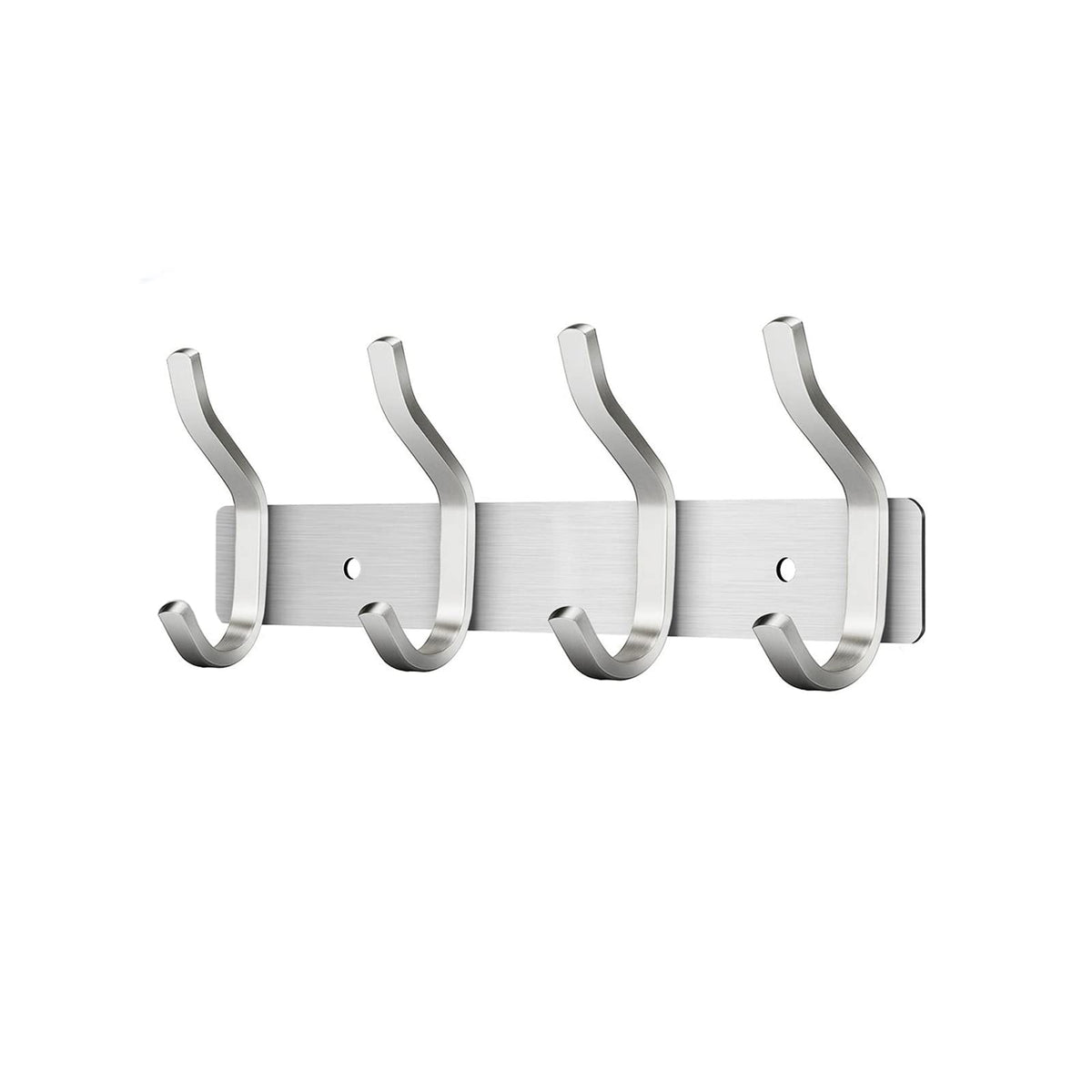 MEIJO Coat Hooks Wall Mounted, Coat Rack Wall Mounted Stainless Steel with 4 Hooks Heavy Duty Coat Hooks for Door, Bedroom, Bathroom, Kitchen