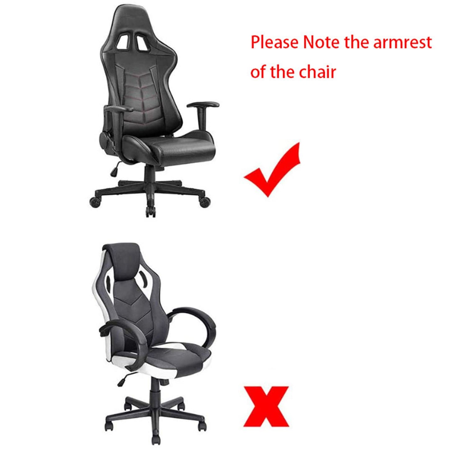 Zerci 4Pcs Gaming Chair Cover, Stretch Office Chair Cover,Computer Desk Chair Protector, Washable Universal Slipcover for Swivel & Ergonomic Chairs