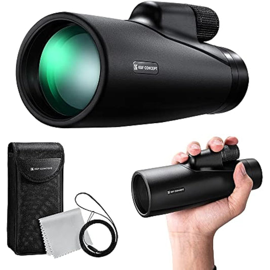 K&F Concept 12X50 HD Monoculars, Monoculars Telescope for Adults with BAK4 Prism & FMC Lens, Waterproof Monocular Scope with Dual Focus for Bird Watching Hunting Wildlife Hiking Traveling