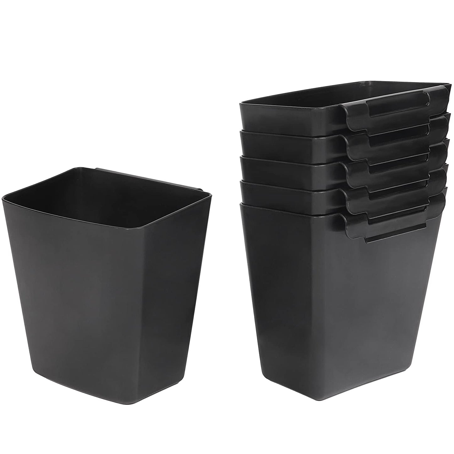 AYVANBER 6 Pack Hanging Cup Holder for Rolling cart Accessories Hooks Little Hanging Buckets Hanging Storage Bins Craft Supplies for Rolling Utility