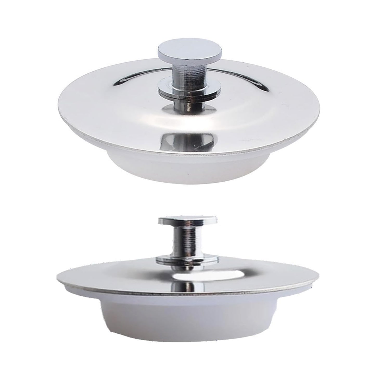 2pcs Bath Plug UK – Silicone Stainless Steel Drain Stopper for Bathtubs, Showers, and Sinks, Leak-Proof, Easy to Use