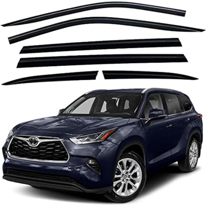 AUTO CLOVER Wind Deflectors Set for Toyota Highlander 2021+ (6 pieces)