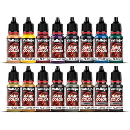 Vallejo Game Color Advanced Acrylic Paint Set - Assorted Colours (Pack of 16)