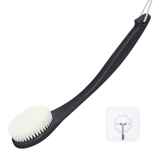 Body Brush Back Scrubber, Never Mold Back Brush Long Handle for Shower, Exfoliating Brush Dry Brushing Body Brush for Men Women Elderly Deep