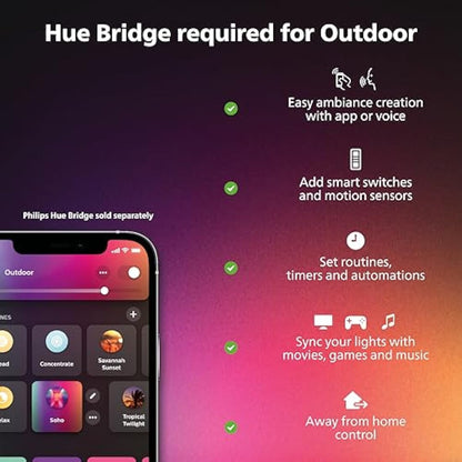 Philips Hue Welcome White Flood Light. Outdoor Smart Lighting. Works with Alexa, Google Assistant and Apple Homekit