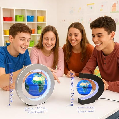 Magnetic Levitation Floating 4" Constellation Geography Led Globe Rotating for Kids,Office Desk Unique Gift Ideas or Men Birthday Tech Present