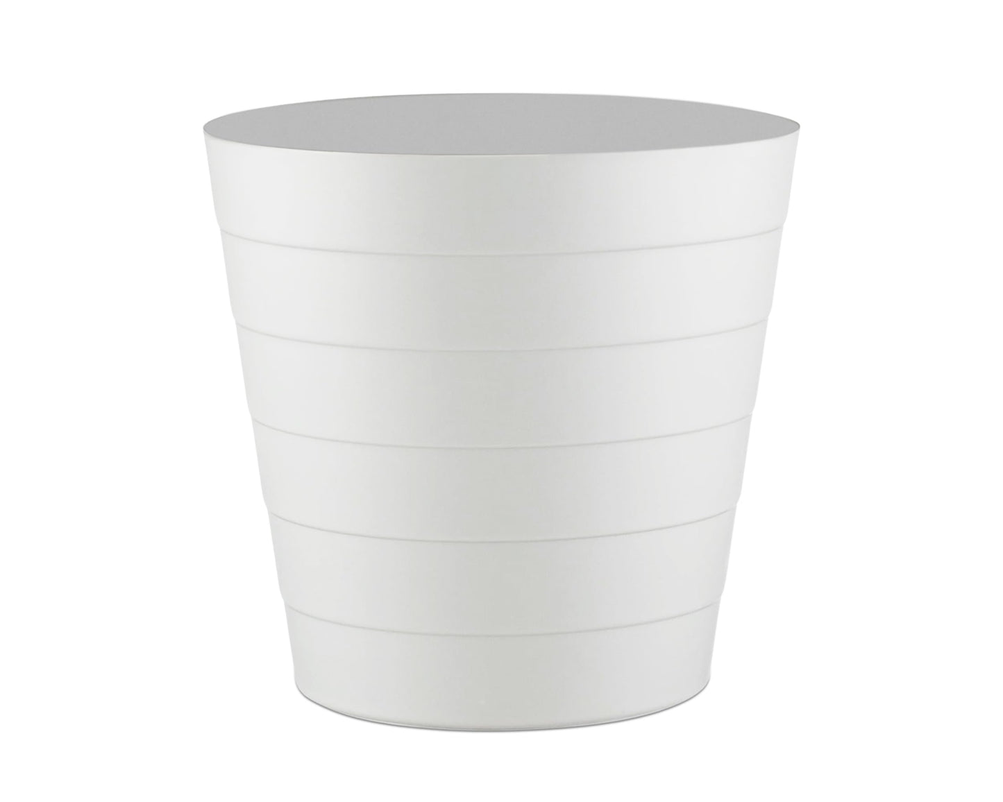 Zuvo Waste Paper Bin 5L, Wave Design Bin for Bedroom and Office, White