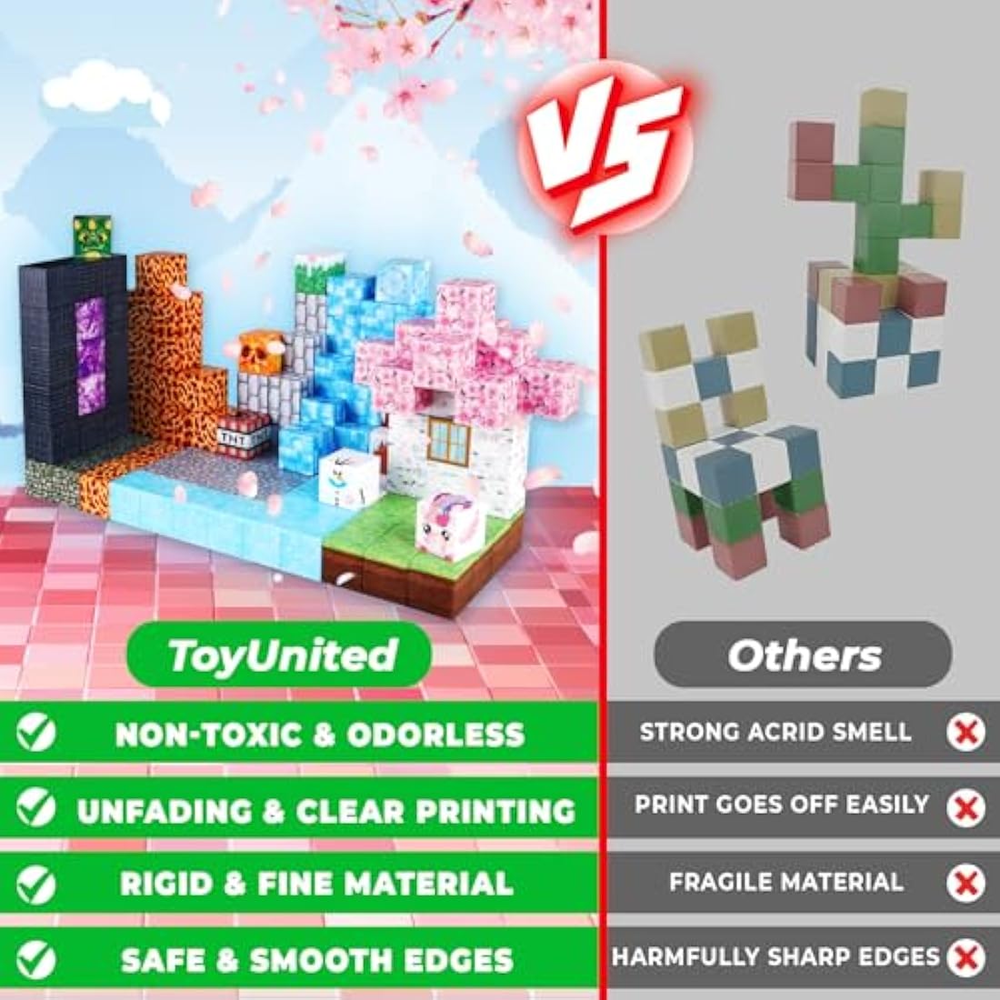 ToyUnited Magnetic Blocks, 150PCS Magnetic Building Blocks Tiles Cubes for Ages 3 4 5 6 7 8 9 10 Boys&Girls, Dark Swordsman Construction Toys STEM Sensory Toys for Kids Birthday Gifts